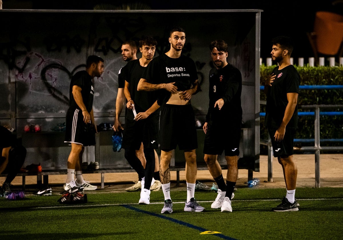 Los jugadores del Manises, en un entrenamiento.