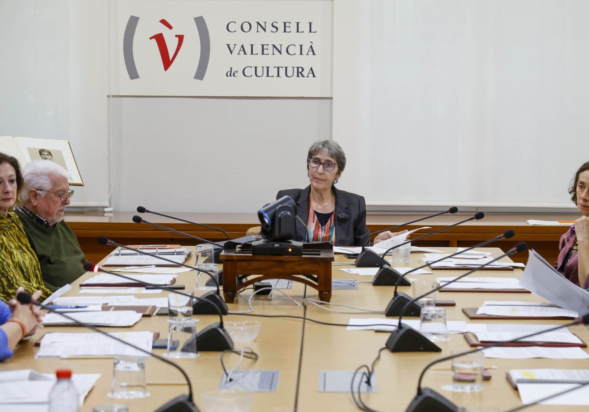 El pleno del Consell Valencià de Cultura de este lunes.