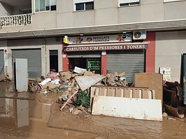 Estado de un negocio tras la DANA.