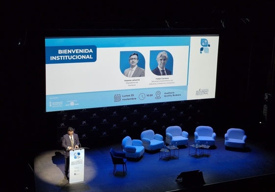 Vicente Lafuente, durante el acto de bienvenida del congreso celebrado en CaixaForum.