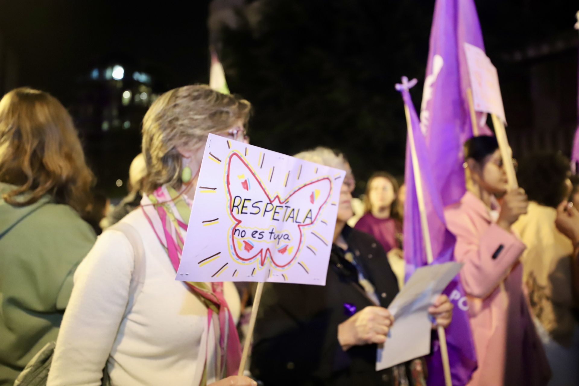 Las imágenes de la manifestación por el 25-N en Valencia