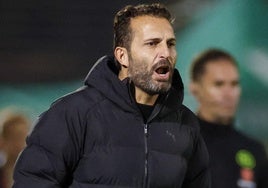 Rubén Baraja, durante el partido de Copa en Parla.