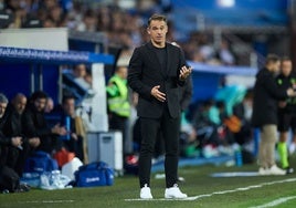 Luis García Plaza, durante un partido contra el Leganés