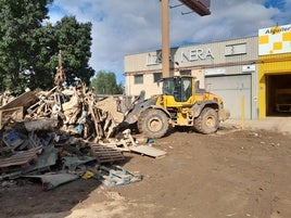 Trabajos en la zona afectada.