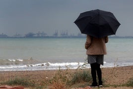 Día de lluvia en la ciudad de Valencia.