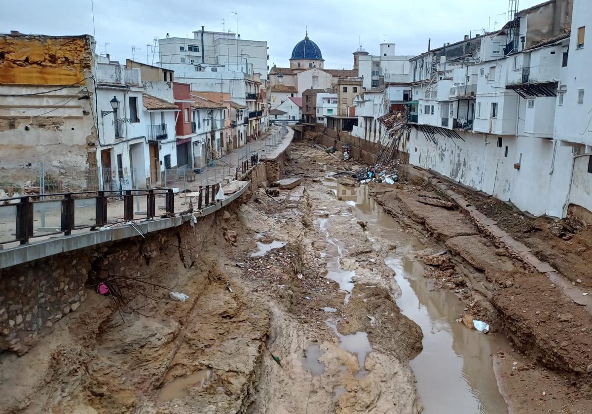 Estado del cauce en Chiva.