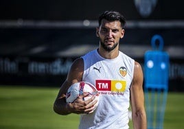 Rafa Mir, en un entrenamiento.