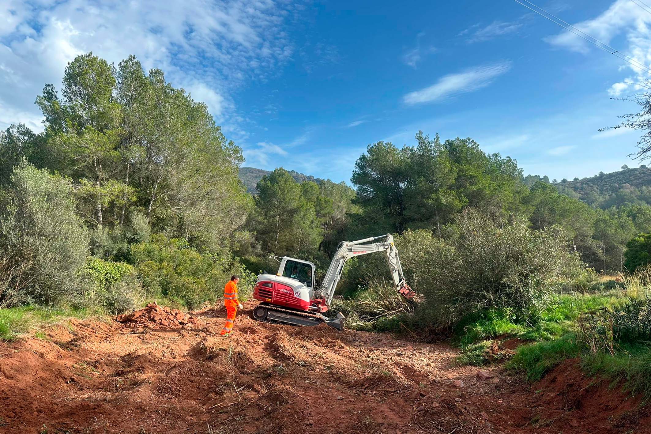 Obras que se están efectuando en la zona.