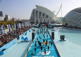 Un momento de la llegada del Maratón.