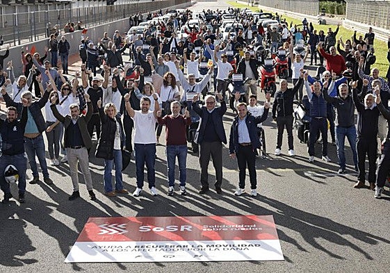 Acto de 'Solidaridad sobre ruedas' celebrado recientemente en Cheste.