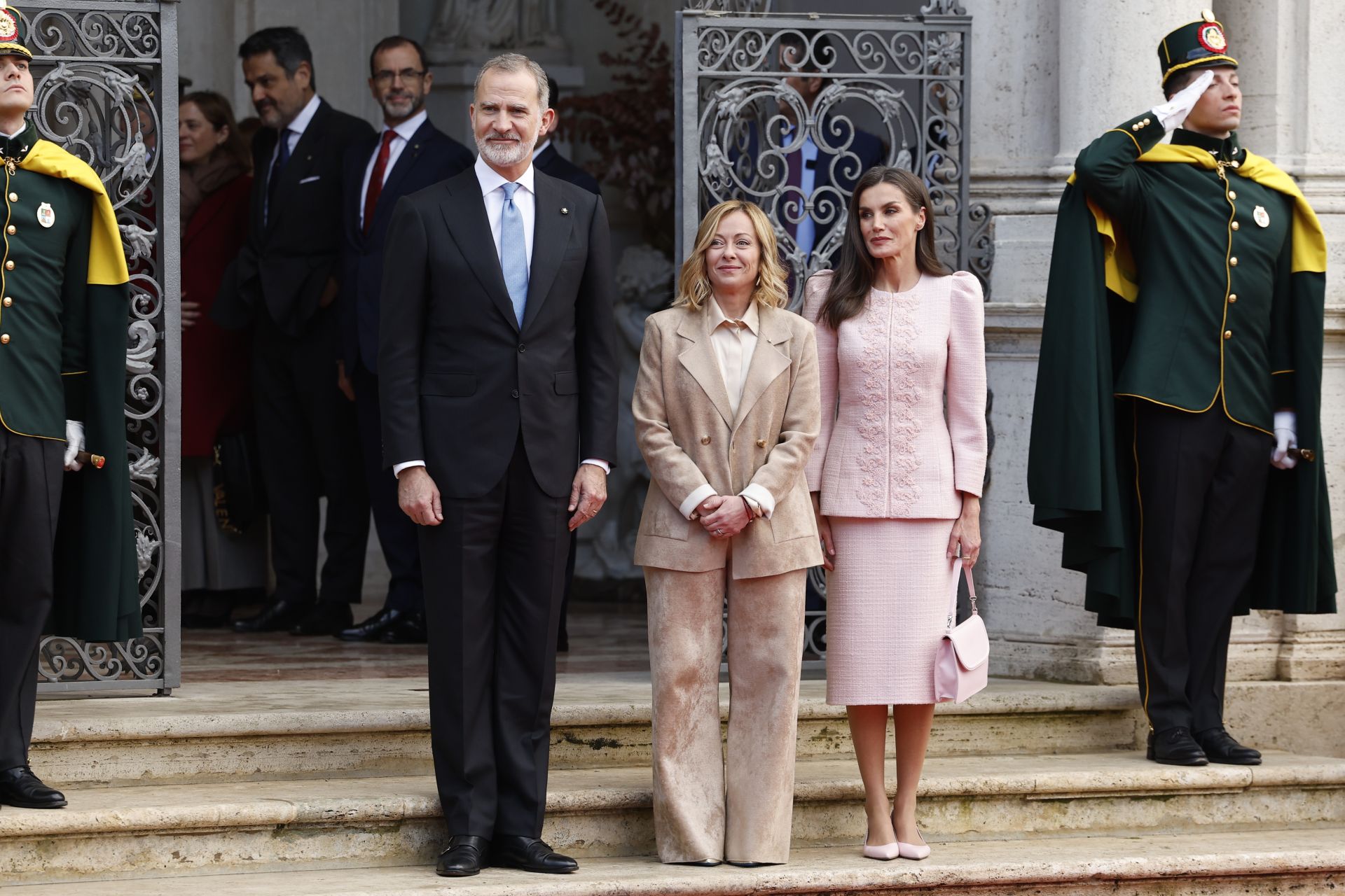 Letizia deslumbra en el viaje oficial de los Reyes a Italia