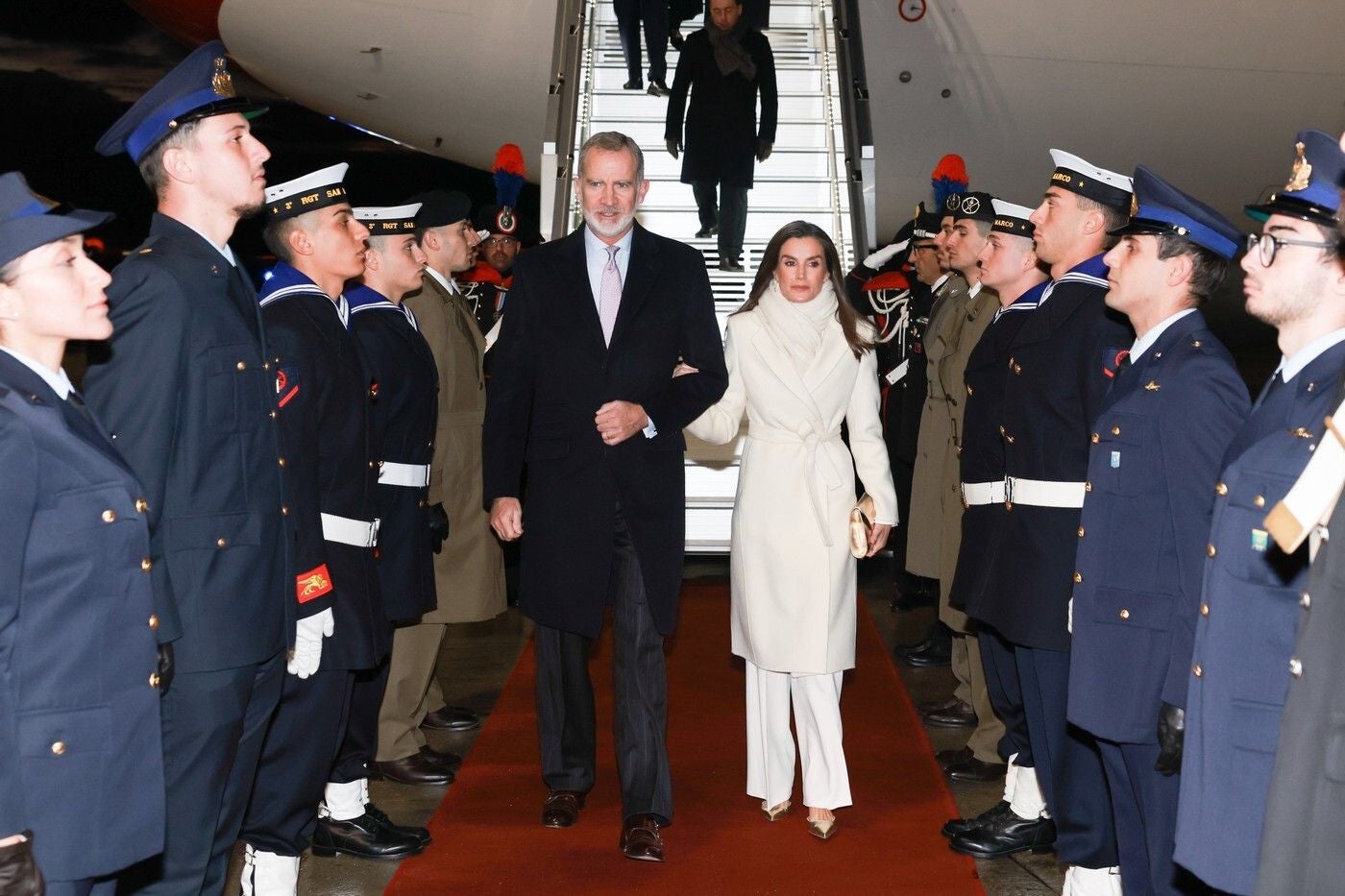 Letizia deslumbra en el viaje oficial de los Reyes a Italia