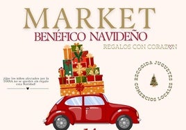 Cartel del Market benéfico navideño organizado por la agencia NAID Studio.