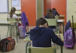 Alumnos durante una evaluación diagnóstica, en una imagen de archivo.