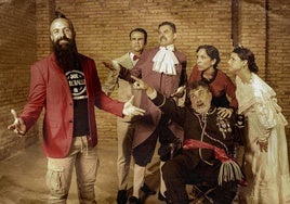 Plantel de actores de la obra teatral.