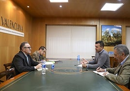 El vicepresidente para la Reconstrucción, Francisco José Gan Pampols, y el presidente de la Diputación de Valencia, Vicent Mompó.