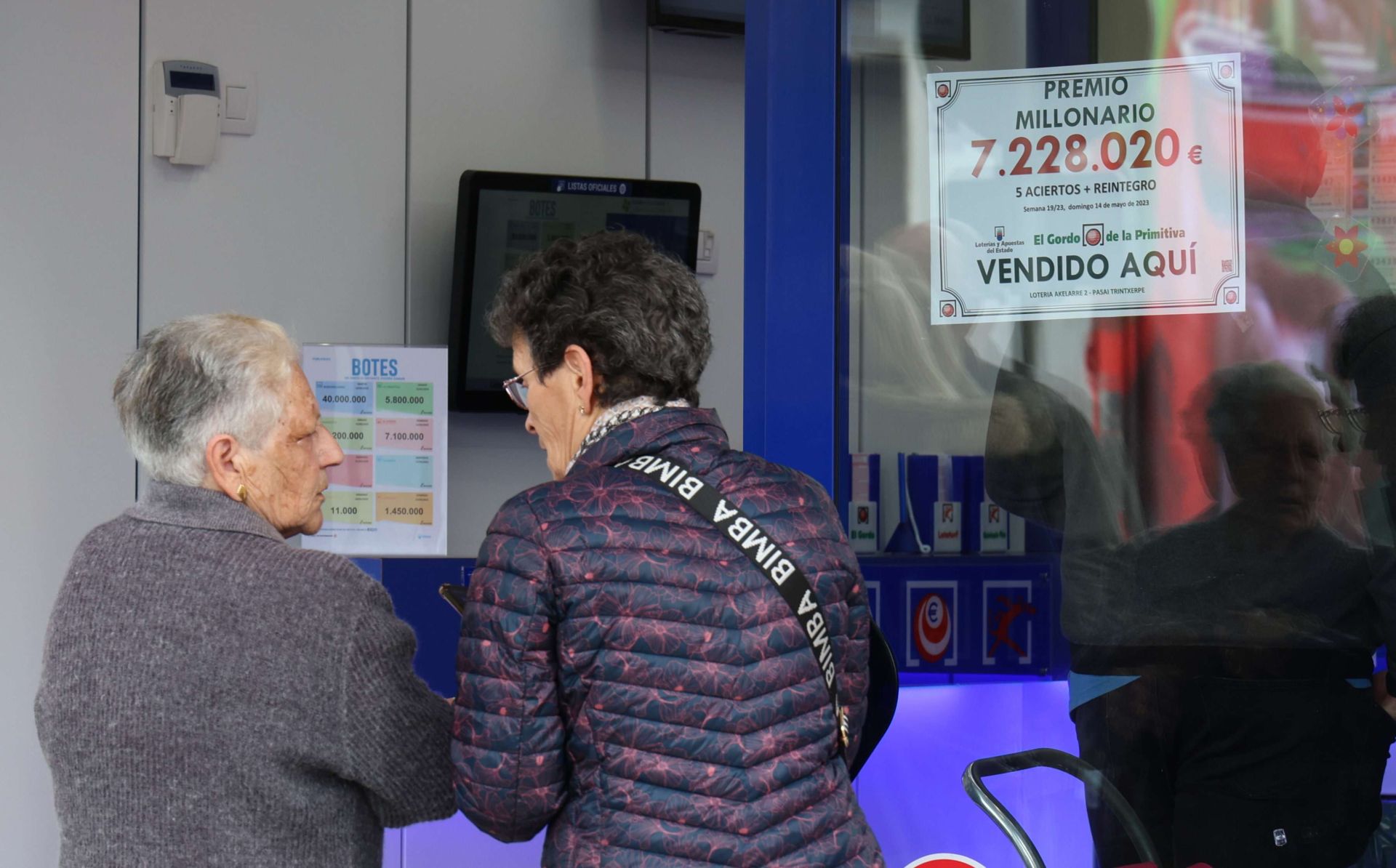 Dos afortunados se llevan 69.476,10 euros con la Bonoloto de este jueves