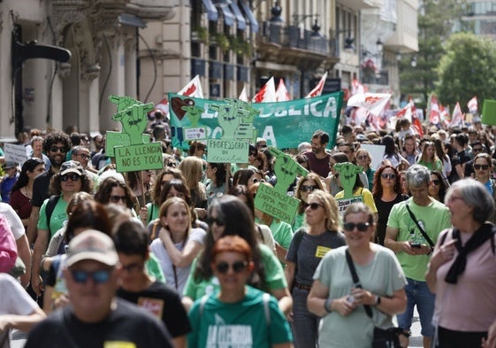 Manifestación enmarcada en la huelga educativa del pasado mayo.