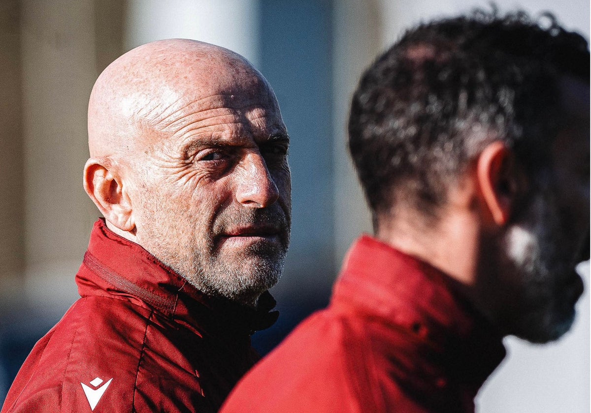 Julián Calero, en un entrenamiento.