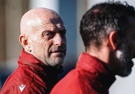 Julián Calero, en un entrenamiento.