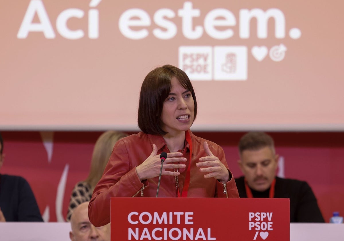 La secretaria general del PSPV-PSOE y ministra de Ciencia, Diana Morant.