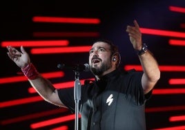 Antonio Orozco, en pleno concierto.