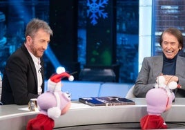 Pablo Motos y Raphael, durante 'El Hormiguero' de este pasado lunes.