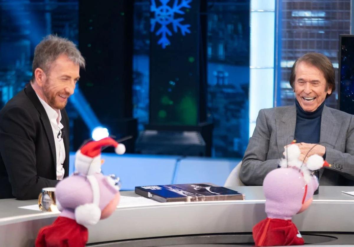 Pablo Motos y Raphael, durante 'El Hormiguero' de este pasado lunes.