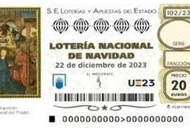 Un décimo de Lotería de Navidad en una imagen de archivo.