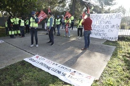 La protesta del personal técnico de emergencias sanitarias.