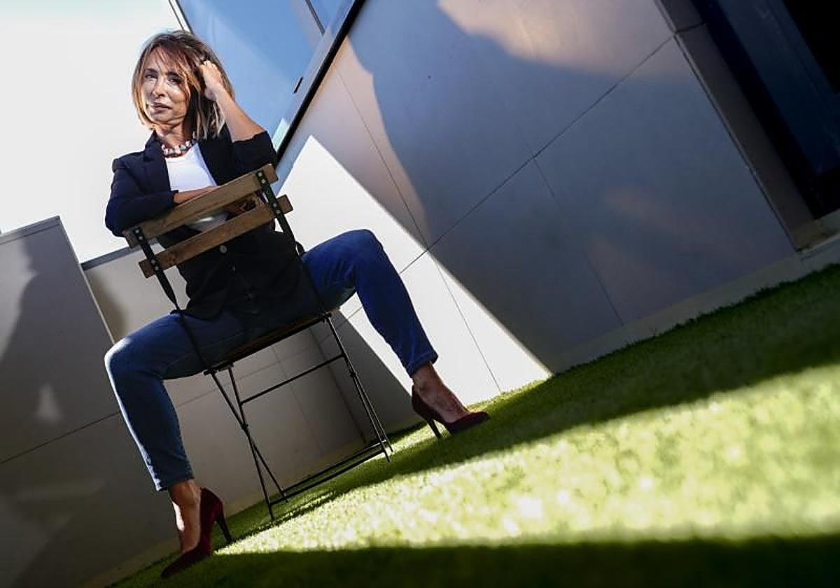 María Patiño, en la terraza del plató de 'Ni que fuerámos'.