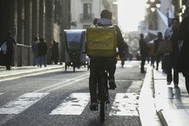 Repartidor de Glovo, en imagen de archivo.