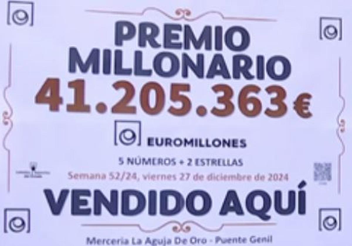 Buscan al ganador del bote del Euromillones en un municipio de 30.000 habitantes: tiene 90 días para reclamar el premio