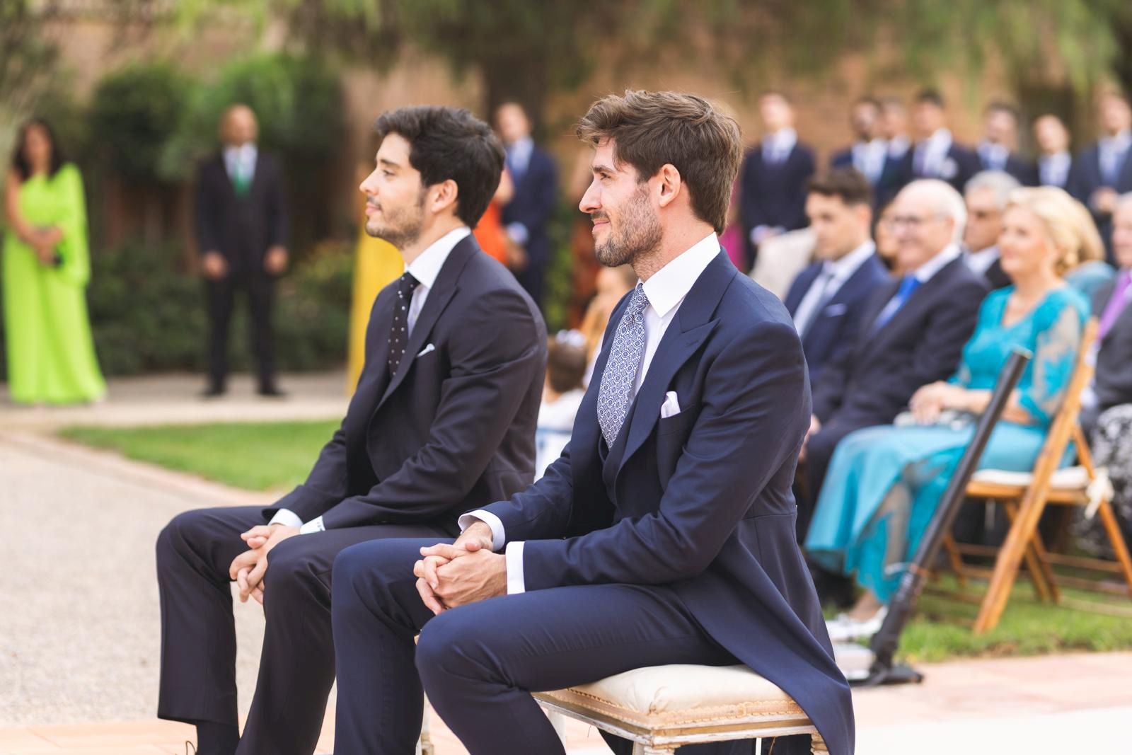 Juan Carlos Caballero y Javier Zamora, el día de su boda en la Cartuja de Ara Christi en septiembre.