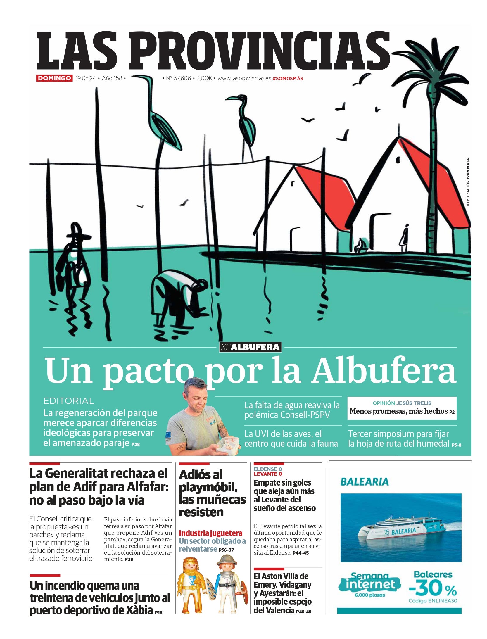 Portada de LAS PROVINCIAS publicada el 19 de mayo de 2024