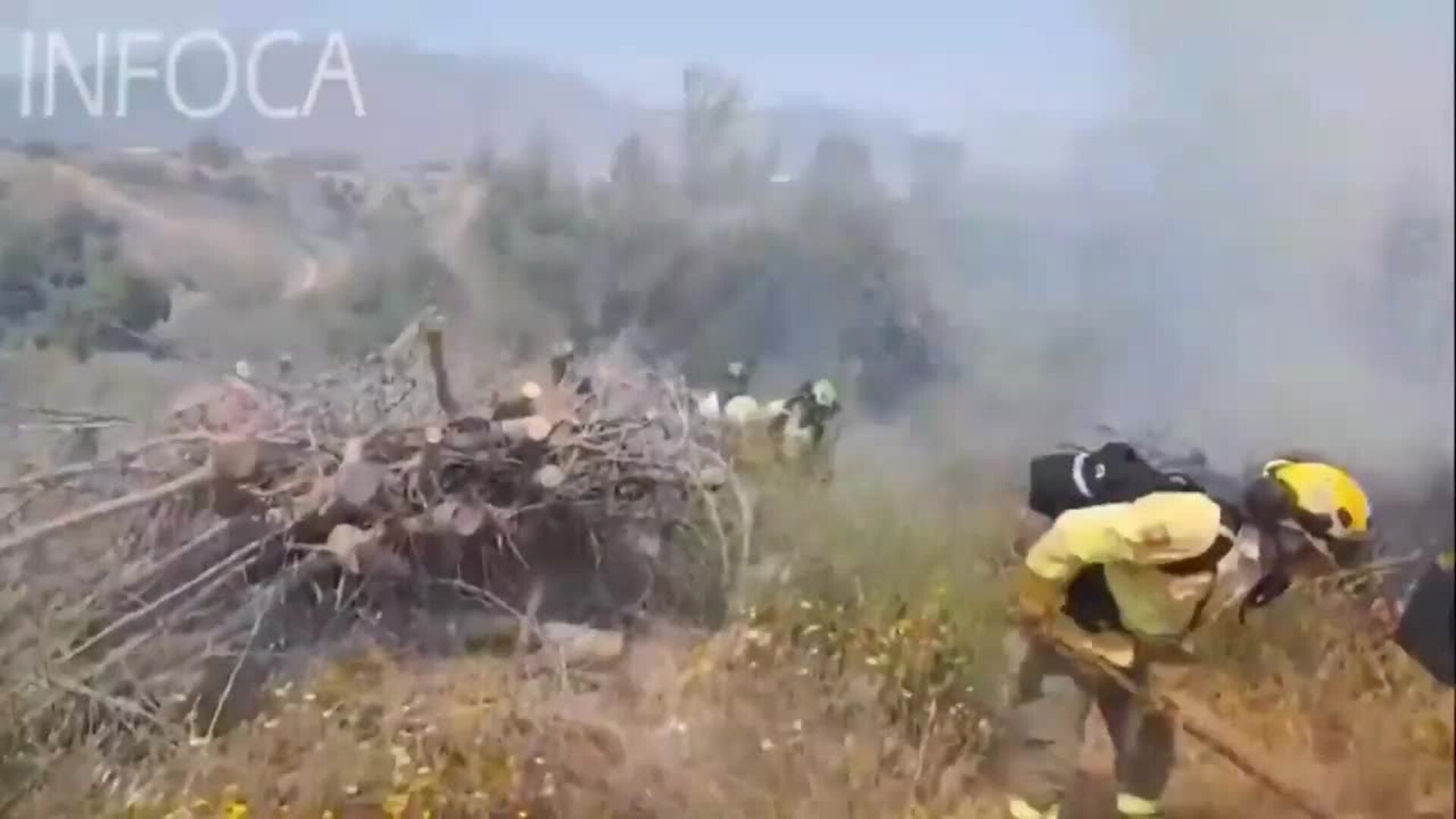 Declarado un incendio en el paraje Arroyo la Cala de Mijas (Málaga)