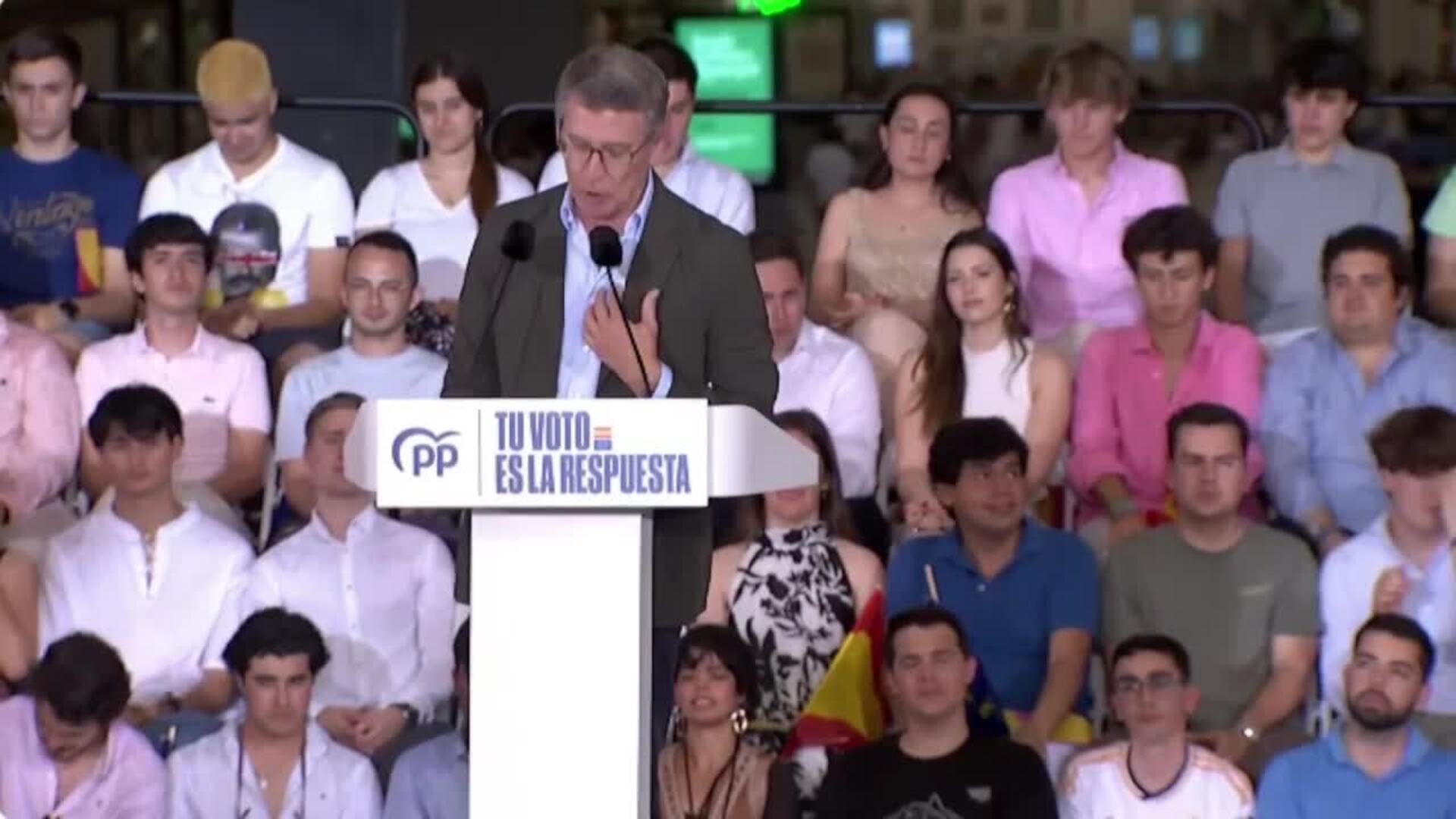 Feijóo: "Digamos alto y claro que los españoles no avalamos chanchullos"