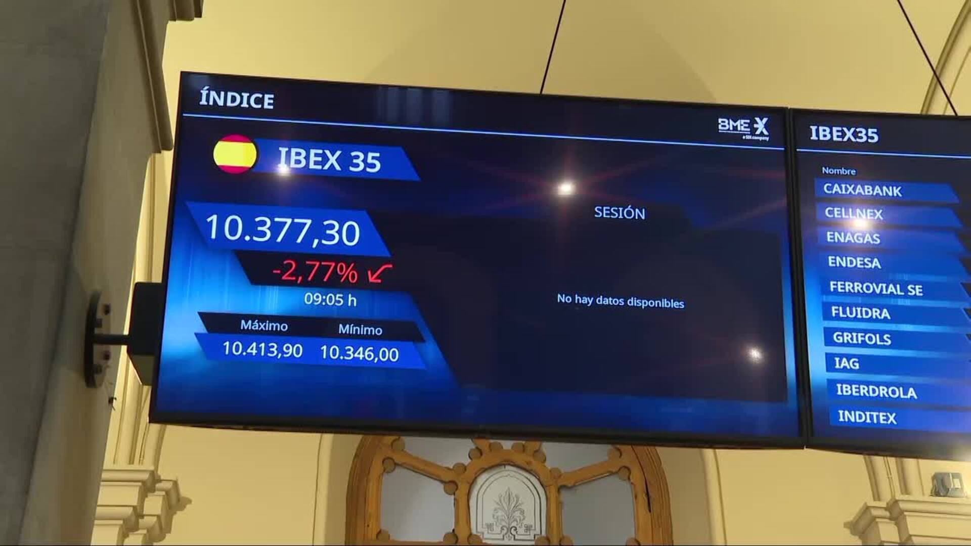 El Ibex 35 cae casi un 3% en la apertura tras el hundimiento de las Bolsas asiáticas