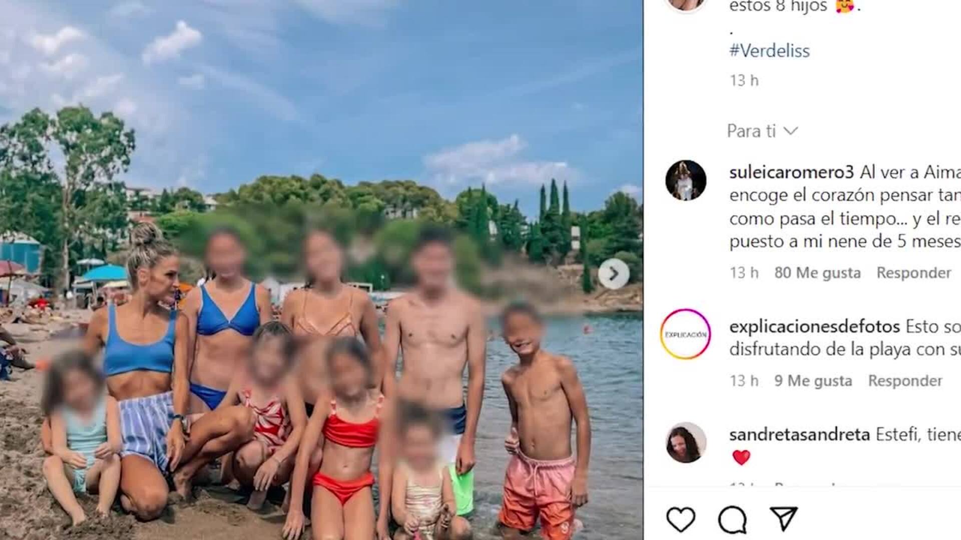 Verdeliss disfruta en la playa con su familia antes de la carrera de 100Km