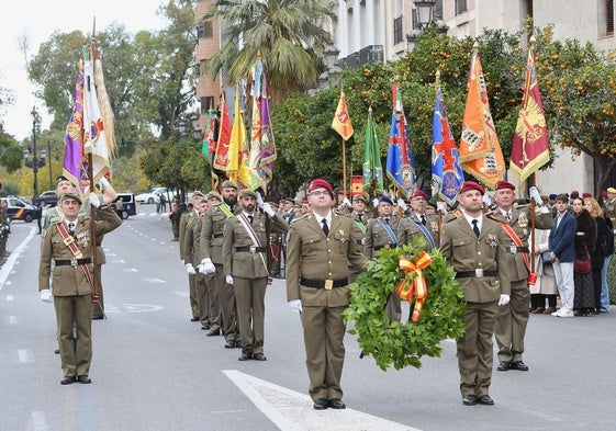 Desfile de la Pascua Militar en la plaza Tetúan.