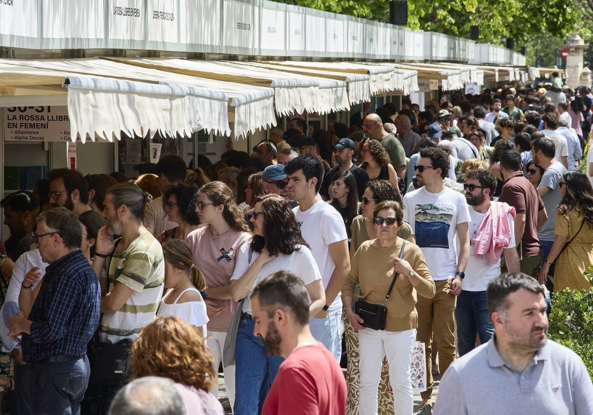 La pasada edición de la Fira del Llibre de Valencia, que se celebra en Viveros.