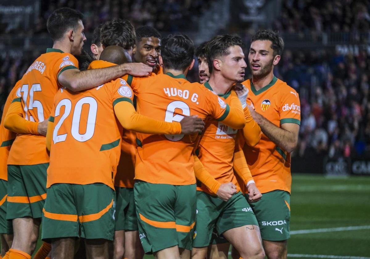 Canós celebra su gol ante el Eldense.