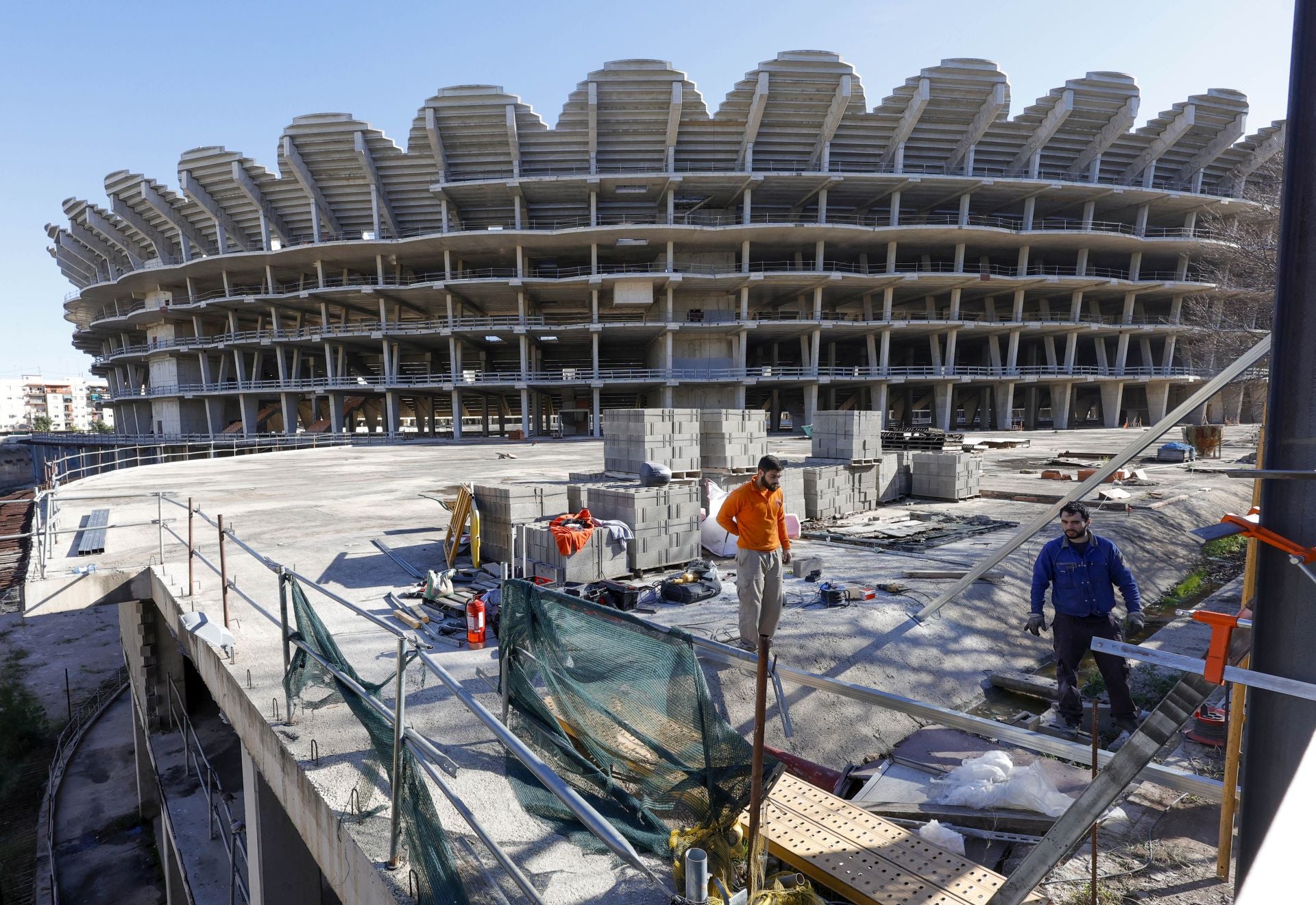 FOTOS | Vuelven las obras al nuevo Mestalla