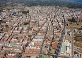 Vista aérea de la ciudad de Castellón.