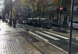 Día de lluvia en la ciudad de Valencia.