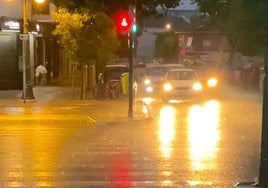 Día de lluvia en la ciudad de Valencia.