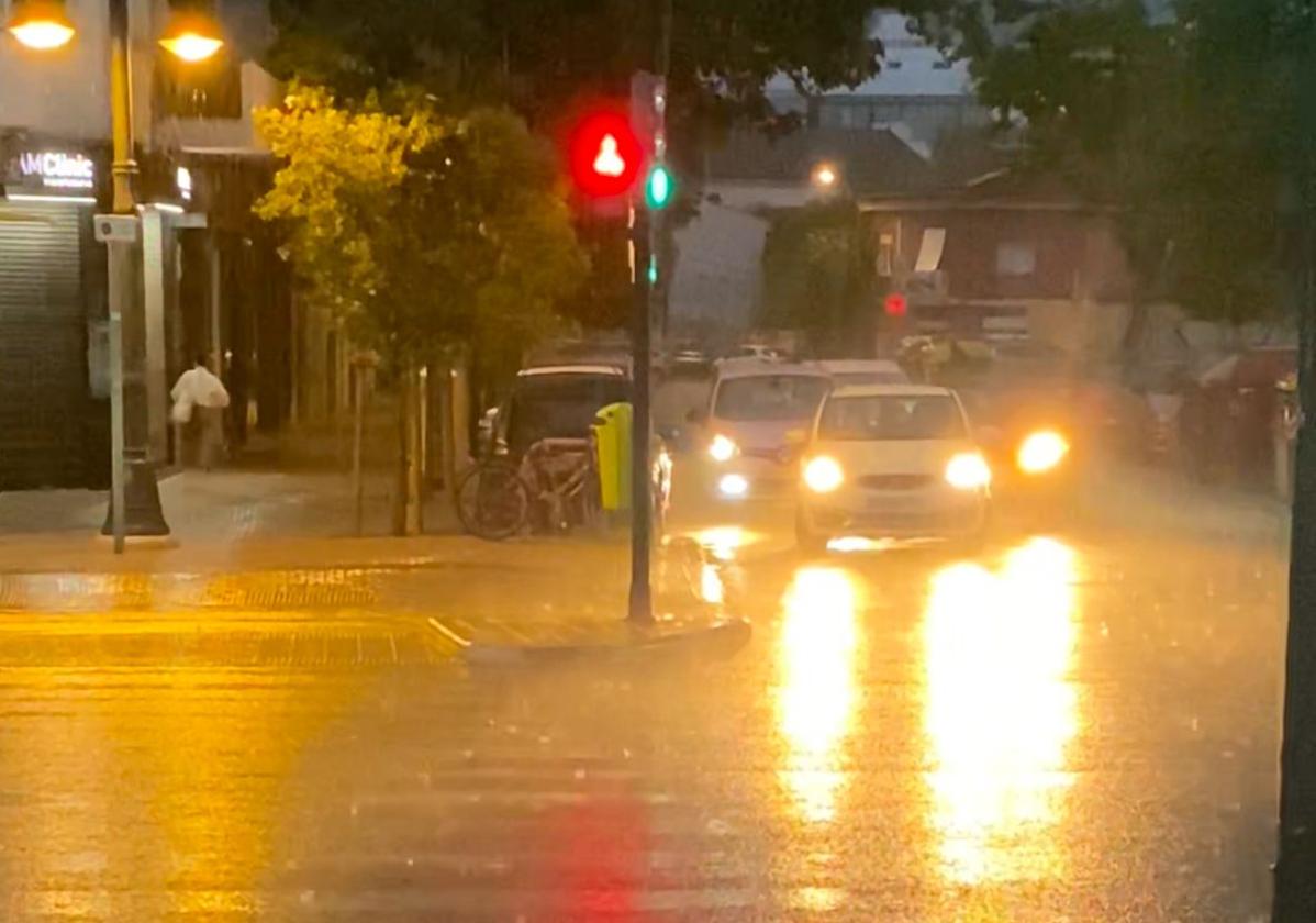 Día de lluvia en la ciudad de Valencia.