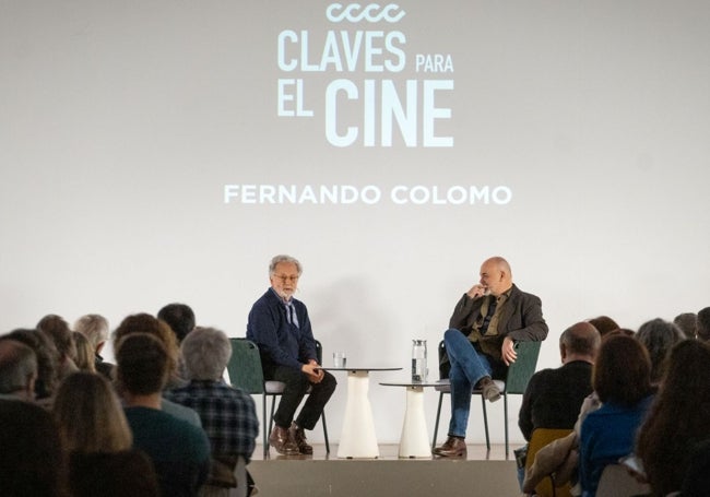 Fernando Colomo y Rafael Maluenda, ante el público del Centro del carmen.