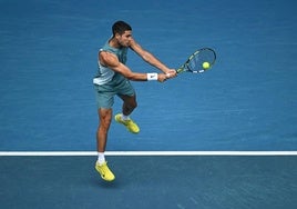 Carlos Alcaraz, en el Open de Australia.