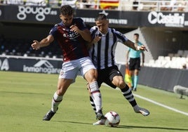 Andrés García, durante el partido contra el Cartagena.